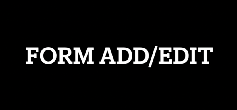 Form Add/Edit