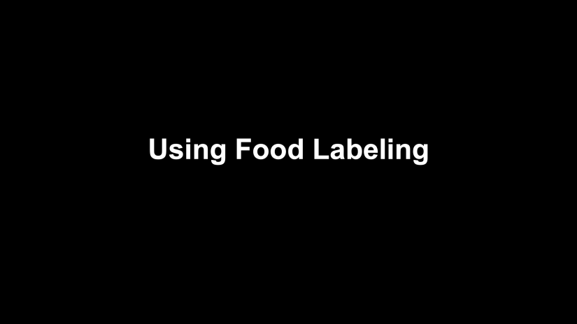 1: Start using Food Labeling