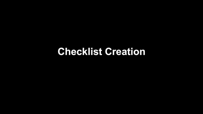 2: Checklist Creation