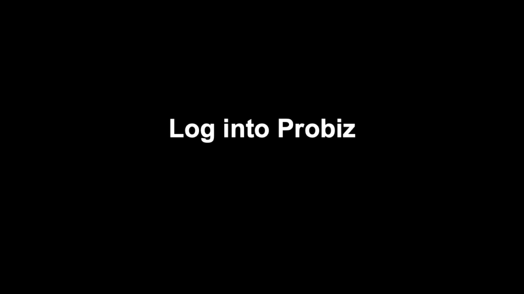 Log into Probiz